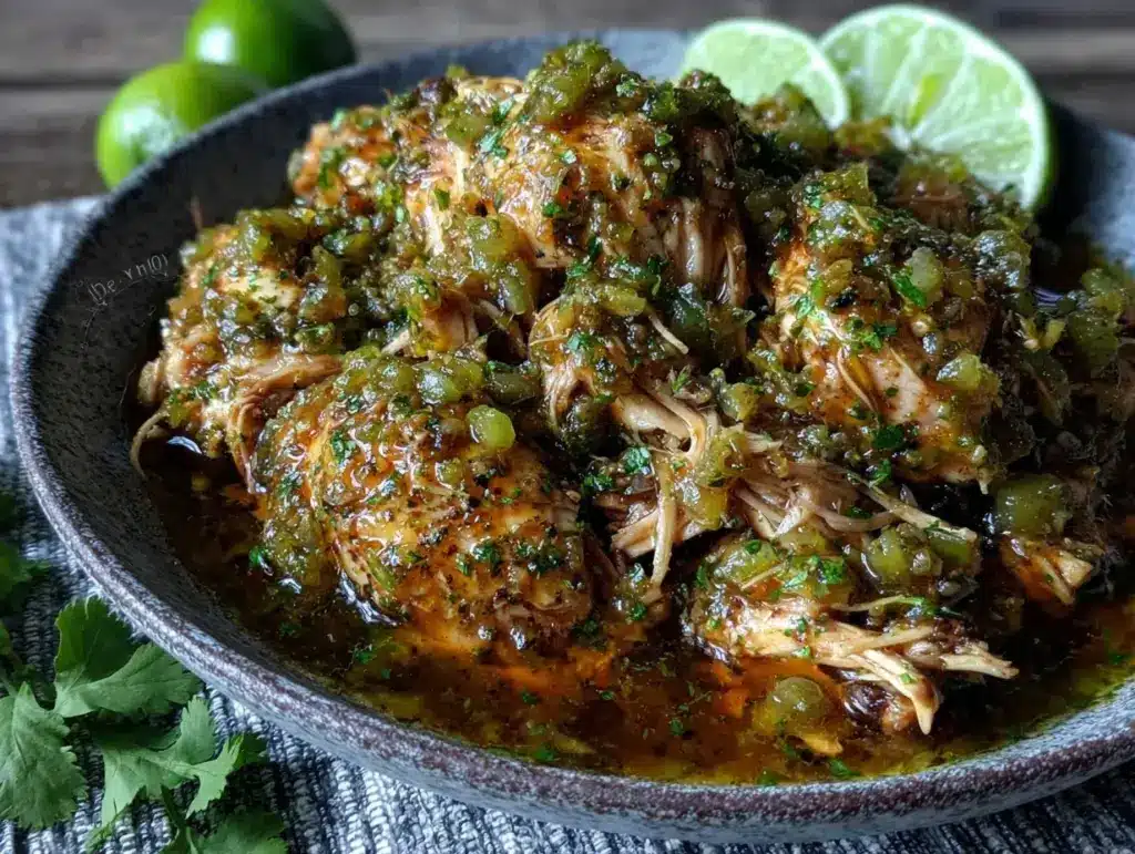slow cooker salsa verde chicken - featured image