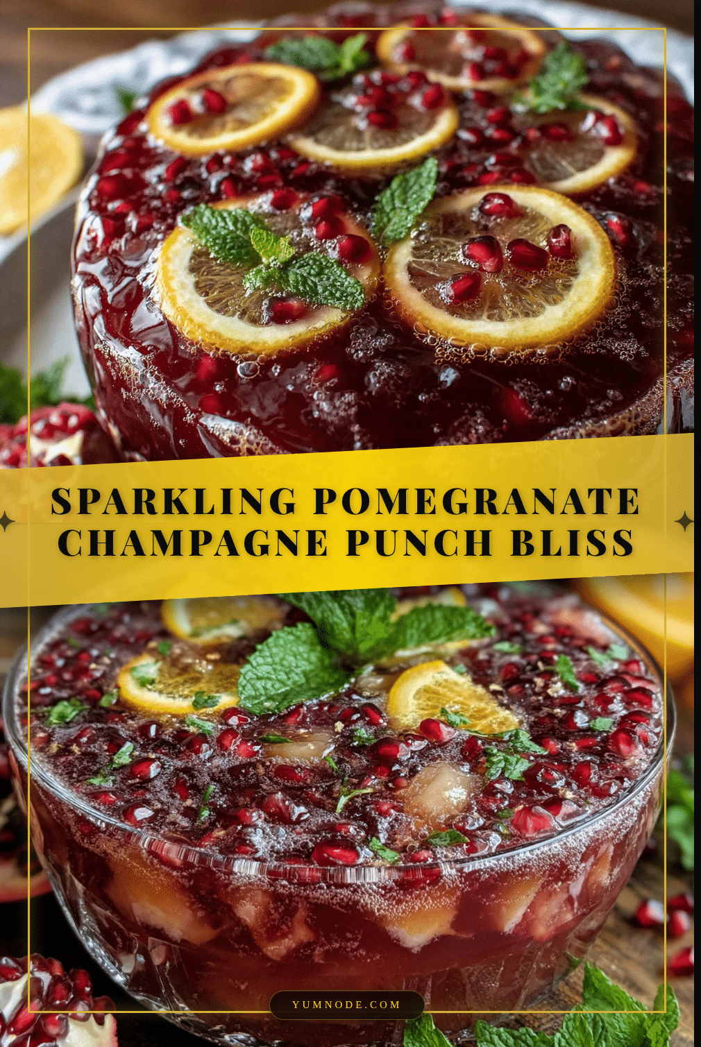 sparkling pomegranate champagne punch recipe