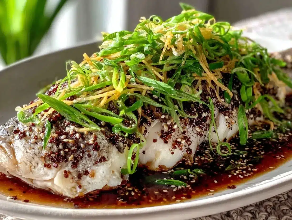 steamed whole fish with ginger and scallions preparation steps