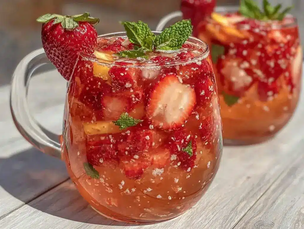 strawberry rosé sangria - featured image