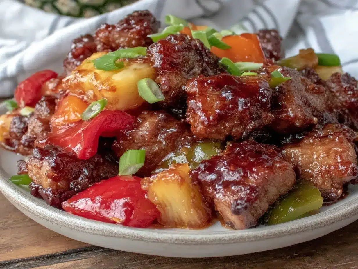 sweet and sour pork tenderloin preparation steps