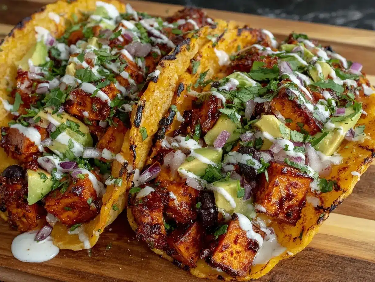 sweet potato and black bean tacos preparation steps