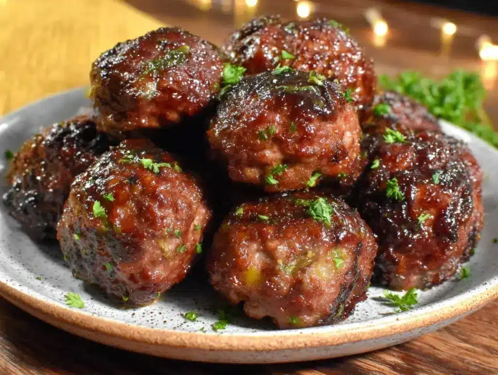 tender air fryer meatballs - featured image