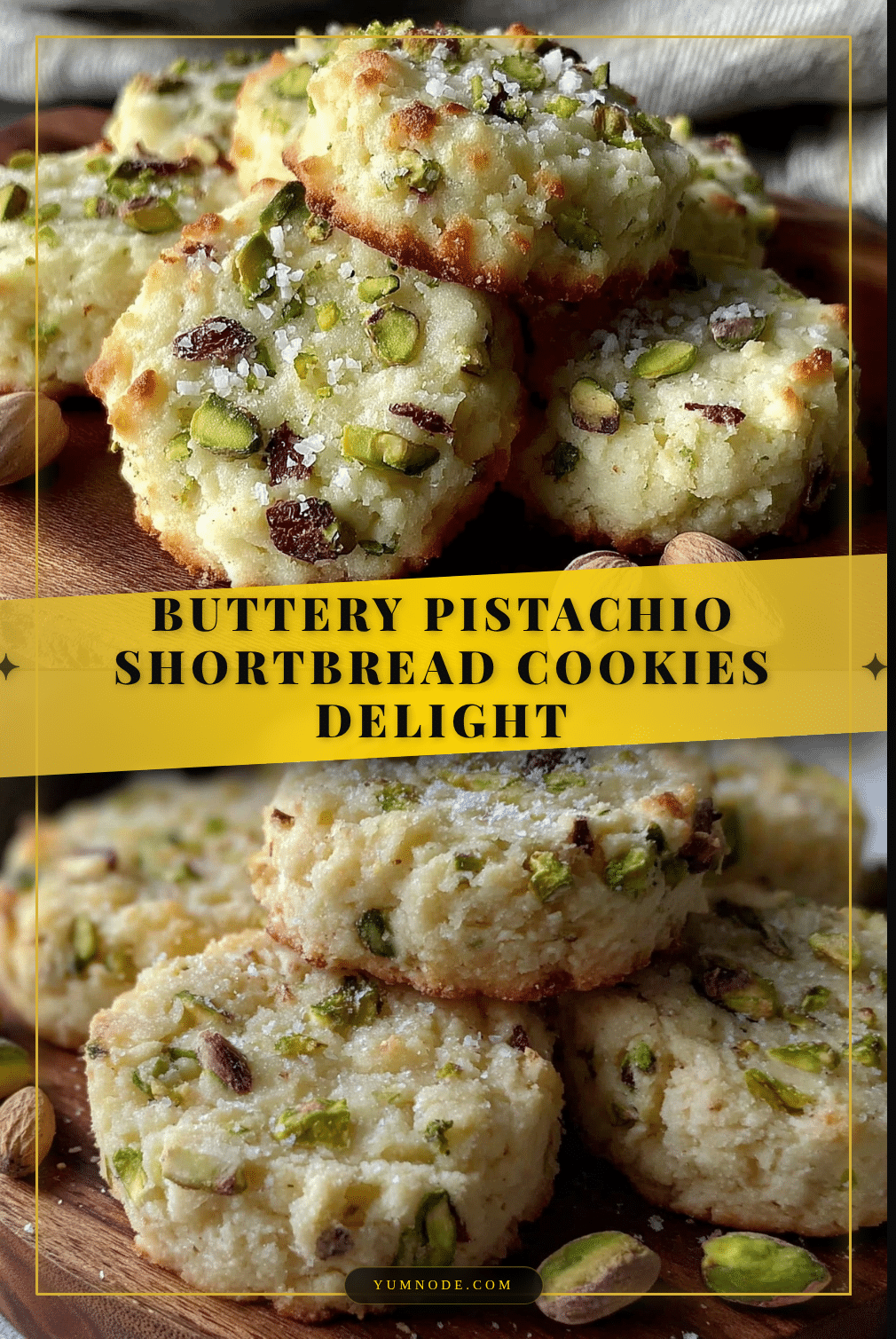 tender pistachio shortbread cookies recipe