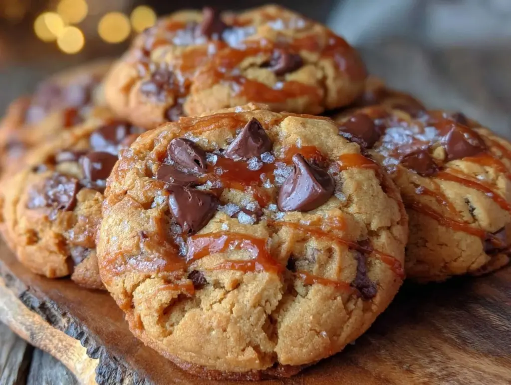 thick chewy peanut butter chocolate chip cookies - featured image
