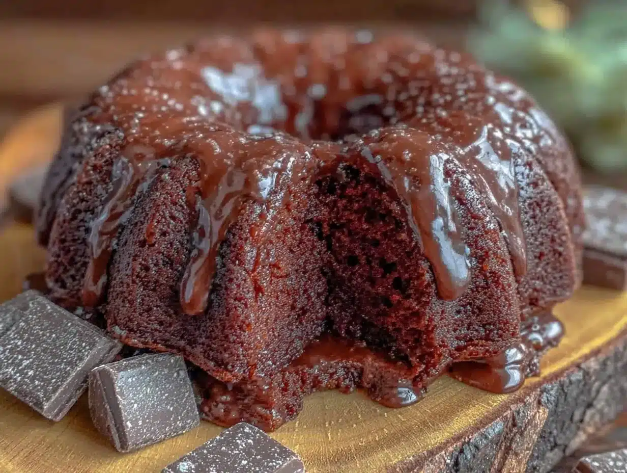 triple chocolate fudge bundt cake preparation steps