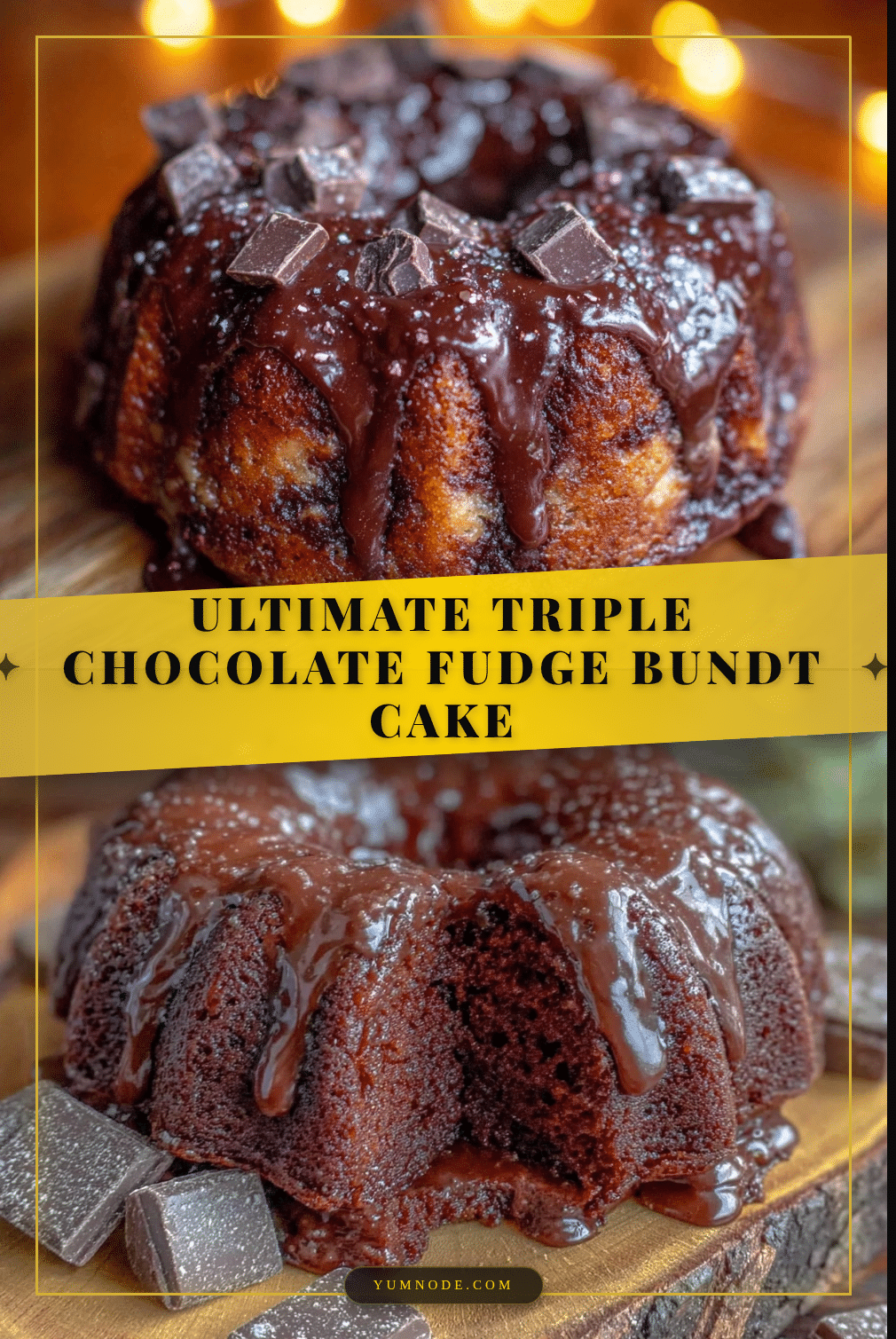 triple chocolate fudge bundt cake recipe