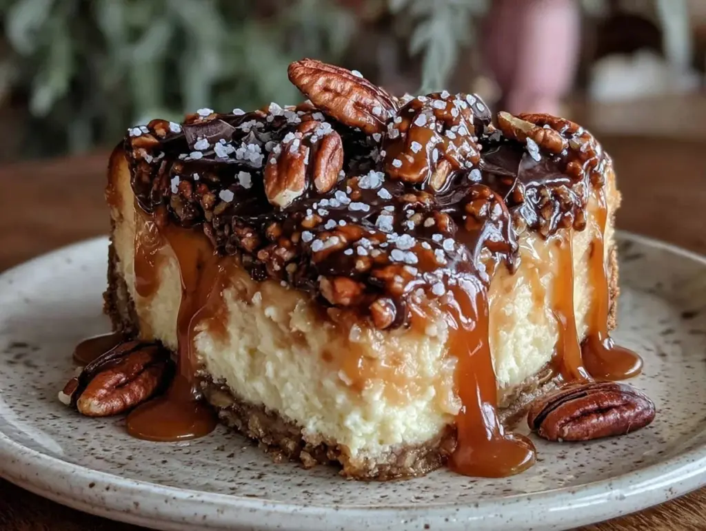 turtle cheesecake recipe - featured image