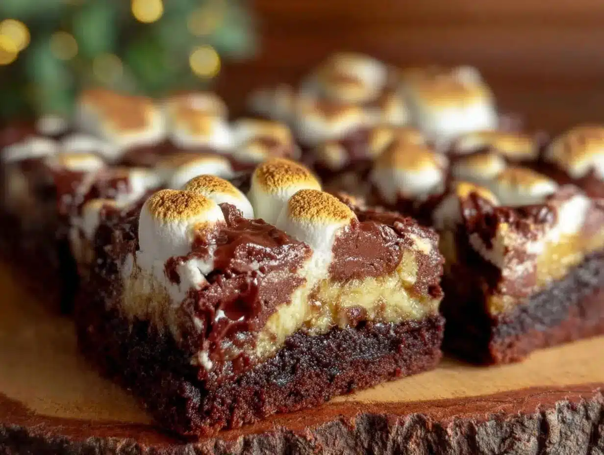 Ultimate Gooey S’mores Brownies preparation steps