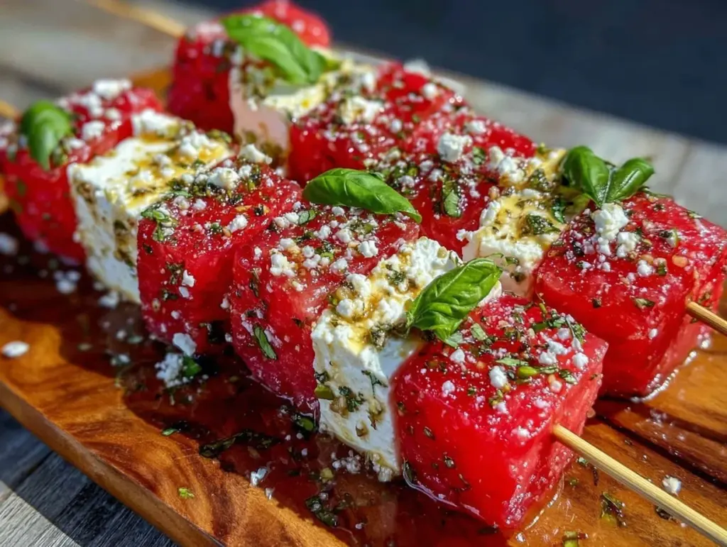 watermelon feta skewers - featured image