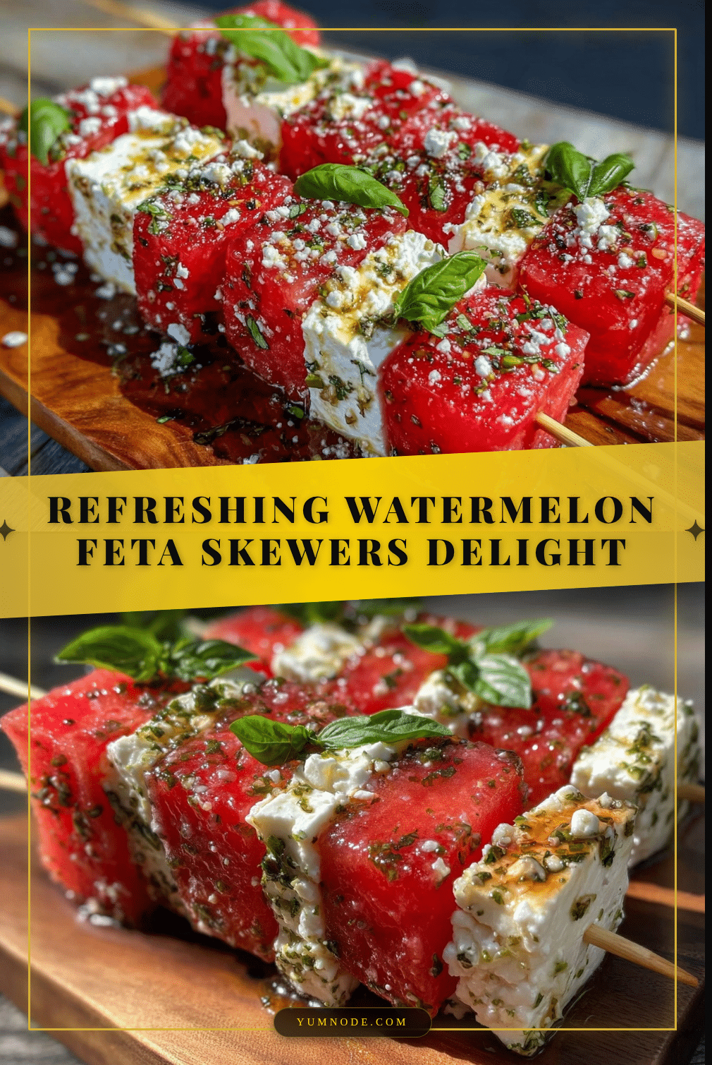 watermelon feta skewers recipe