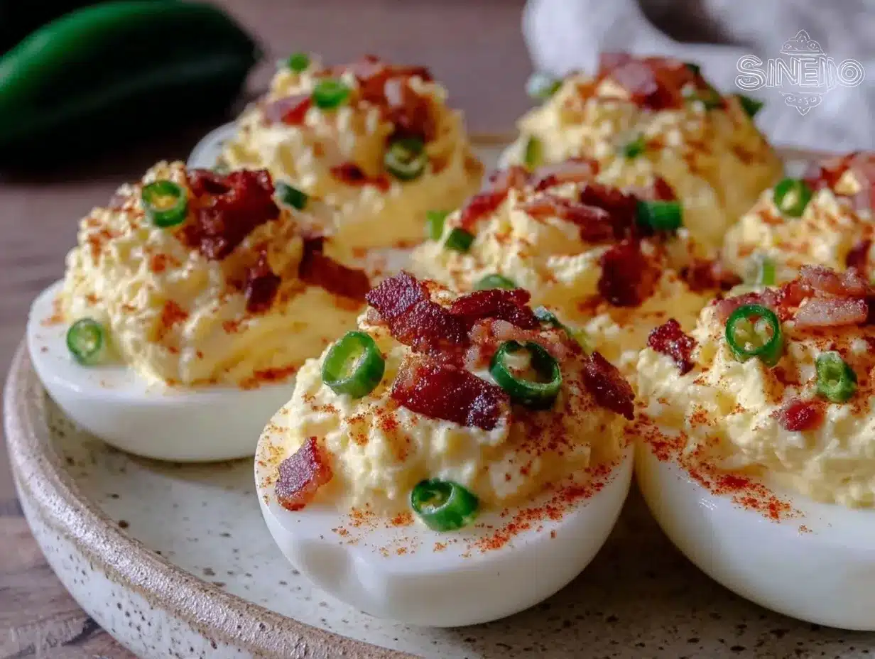 bacon and jalapeno deviled eggs preparation steps