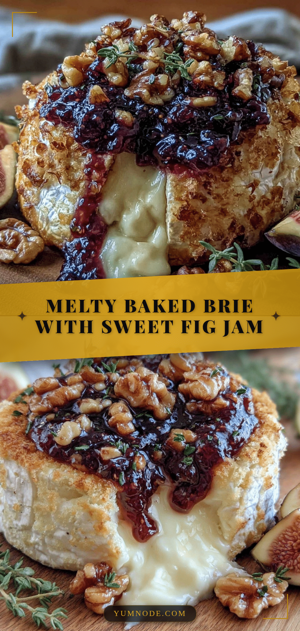 baked brie with fig jam and walnuts recipe