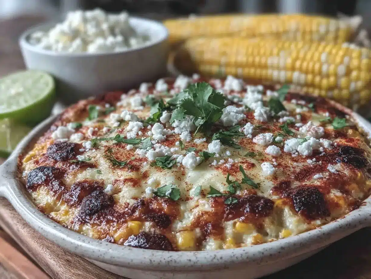 baked mexican street corn dip preparation steps