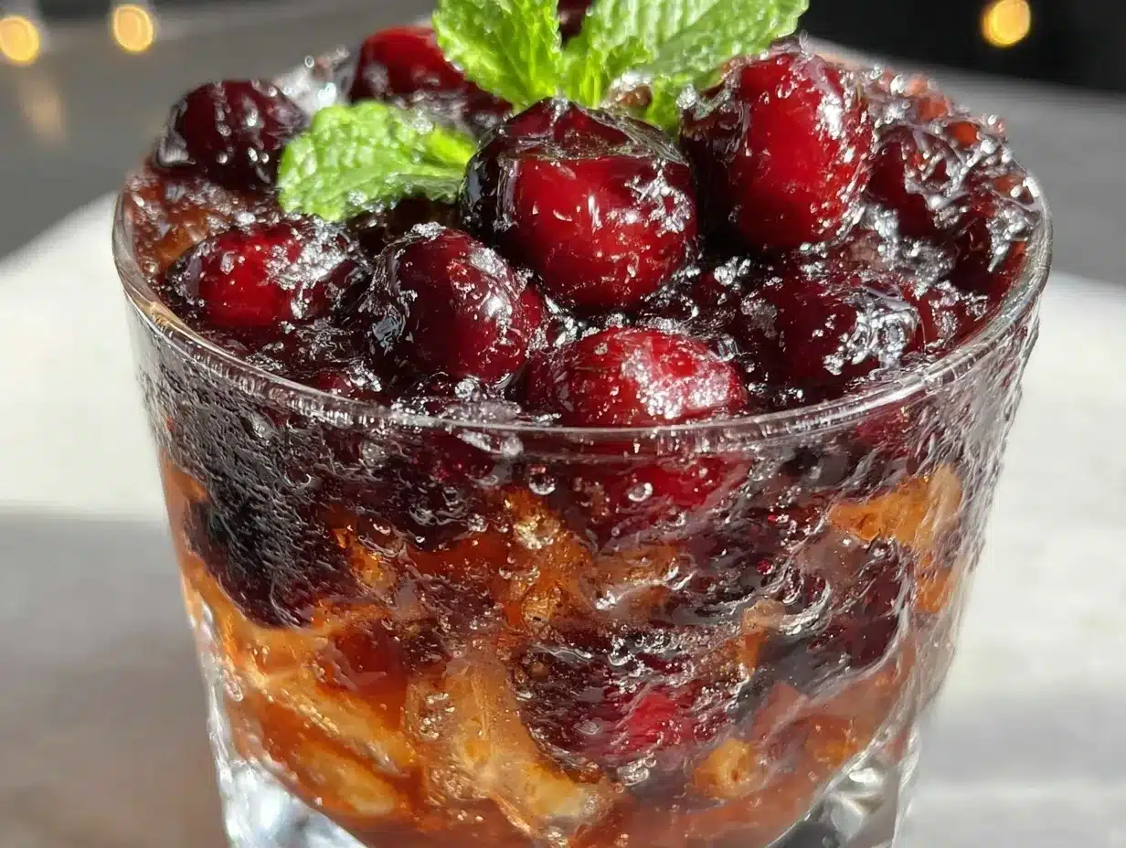 black cherry bourbon smash preparation steps