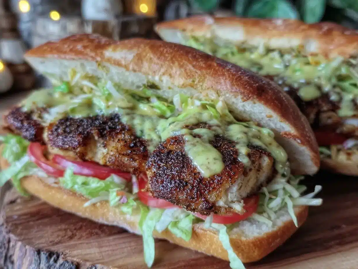 blackened catfish po boy preparation steps