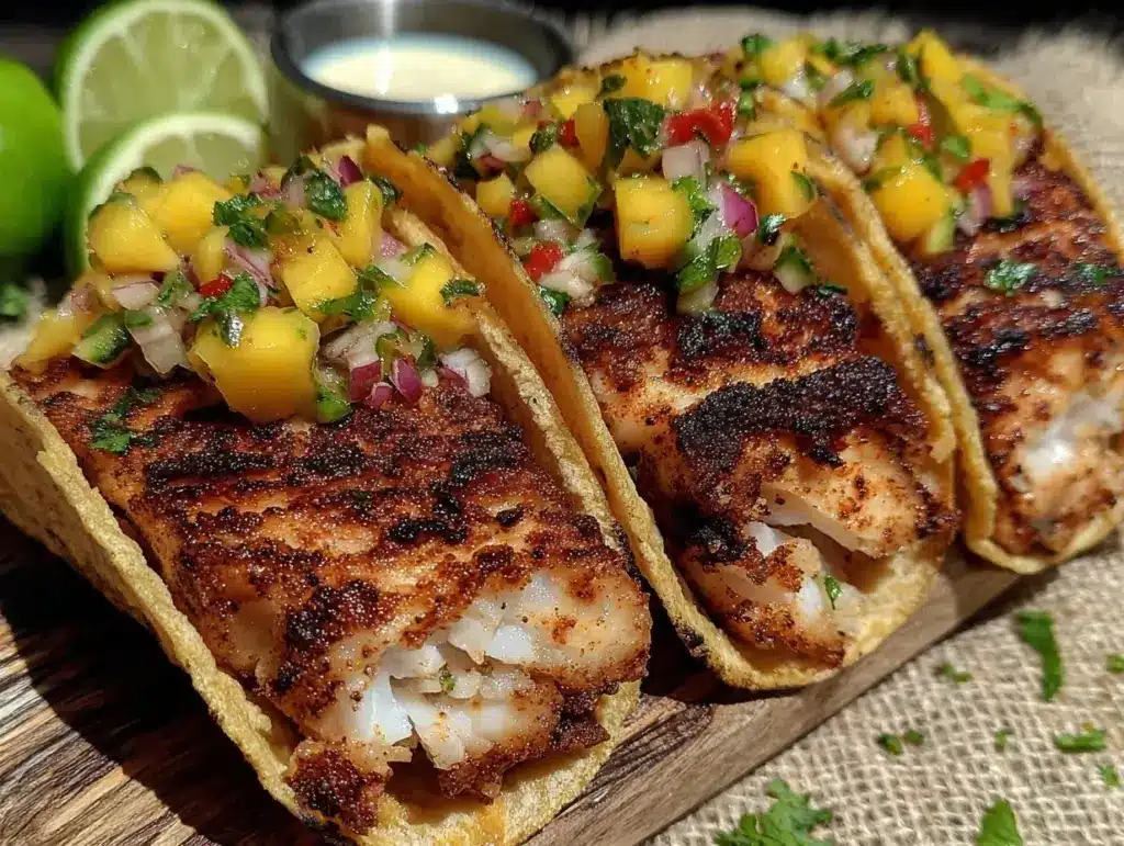 blackened mahi mahi tacos - featured image