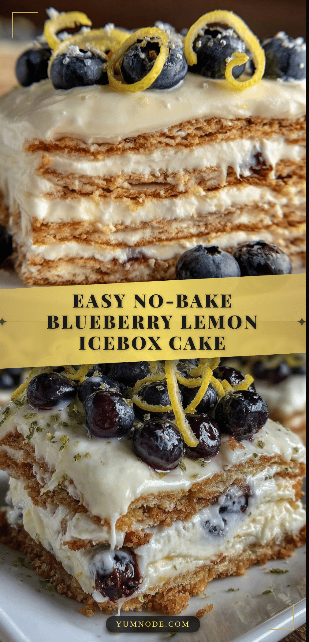 blueberry lemon icebox cake recipe