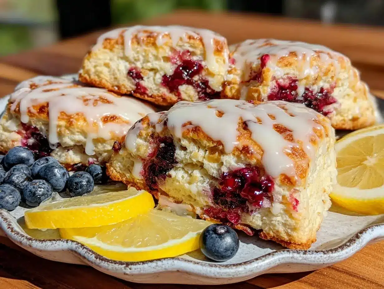 brown butter blueberry lemon scones preparation steps