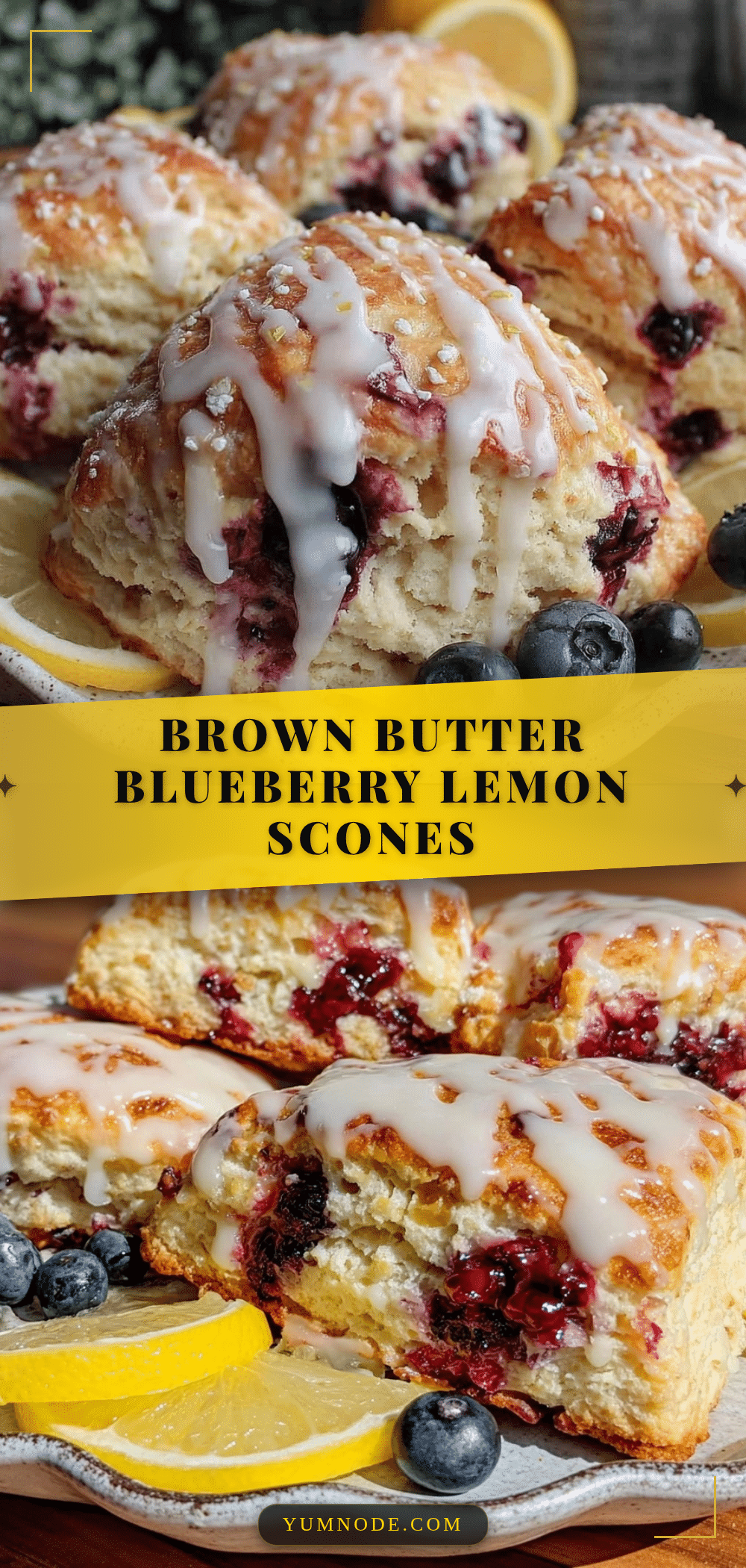 brown butter blueberry lemon scones recipe