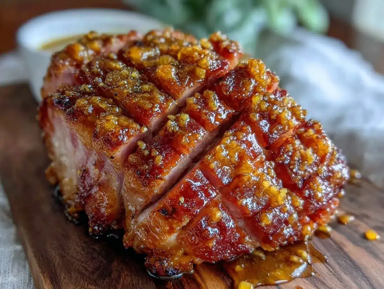 brown sugar mustard glazed ham preparation steps