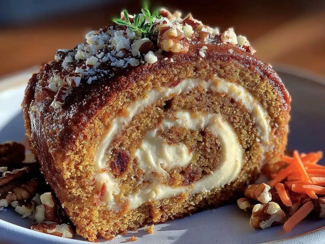 carrot cake swiss roll preparation steps