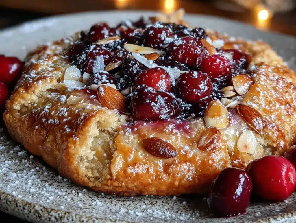 cherry almond galette - featured image