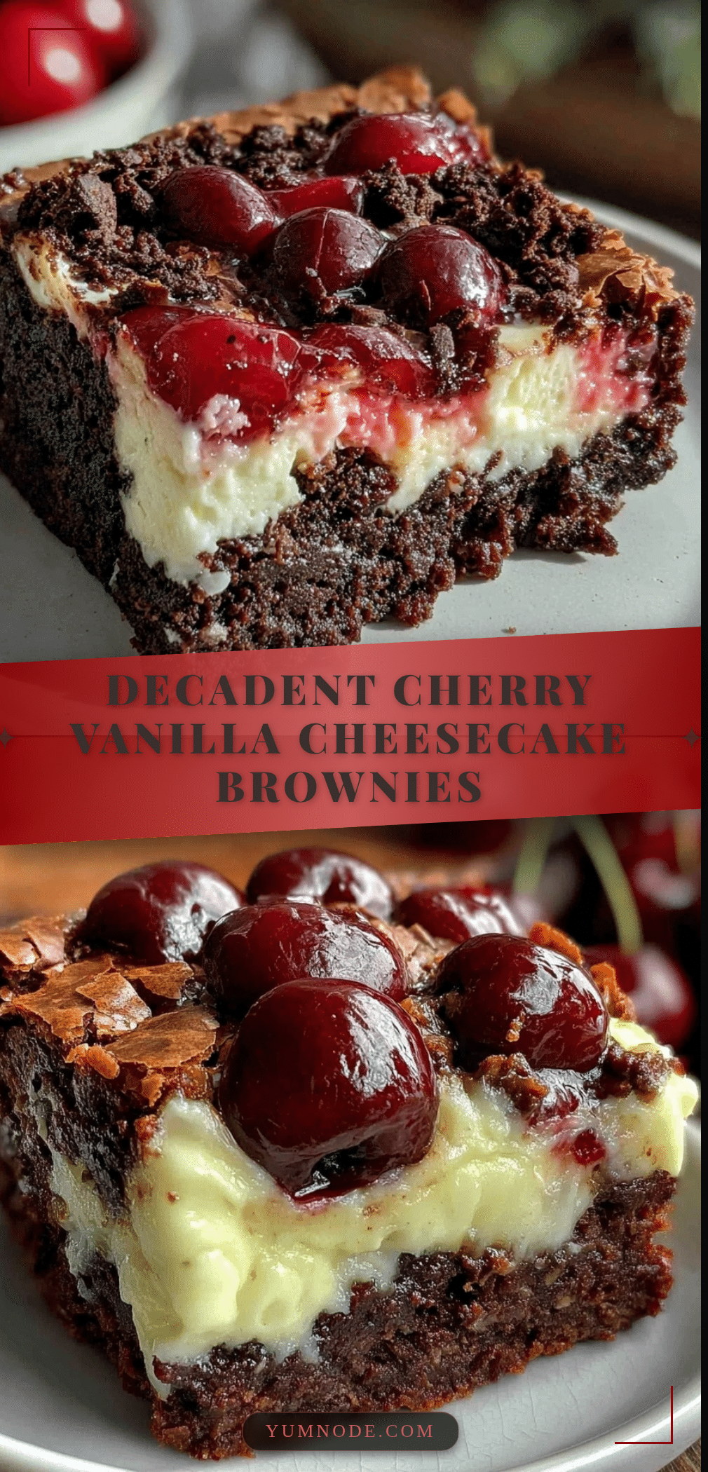 cherry vanilla cheesecake swirl brownies recipe