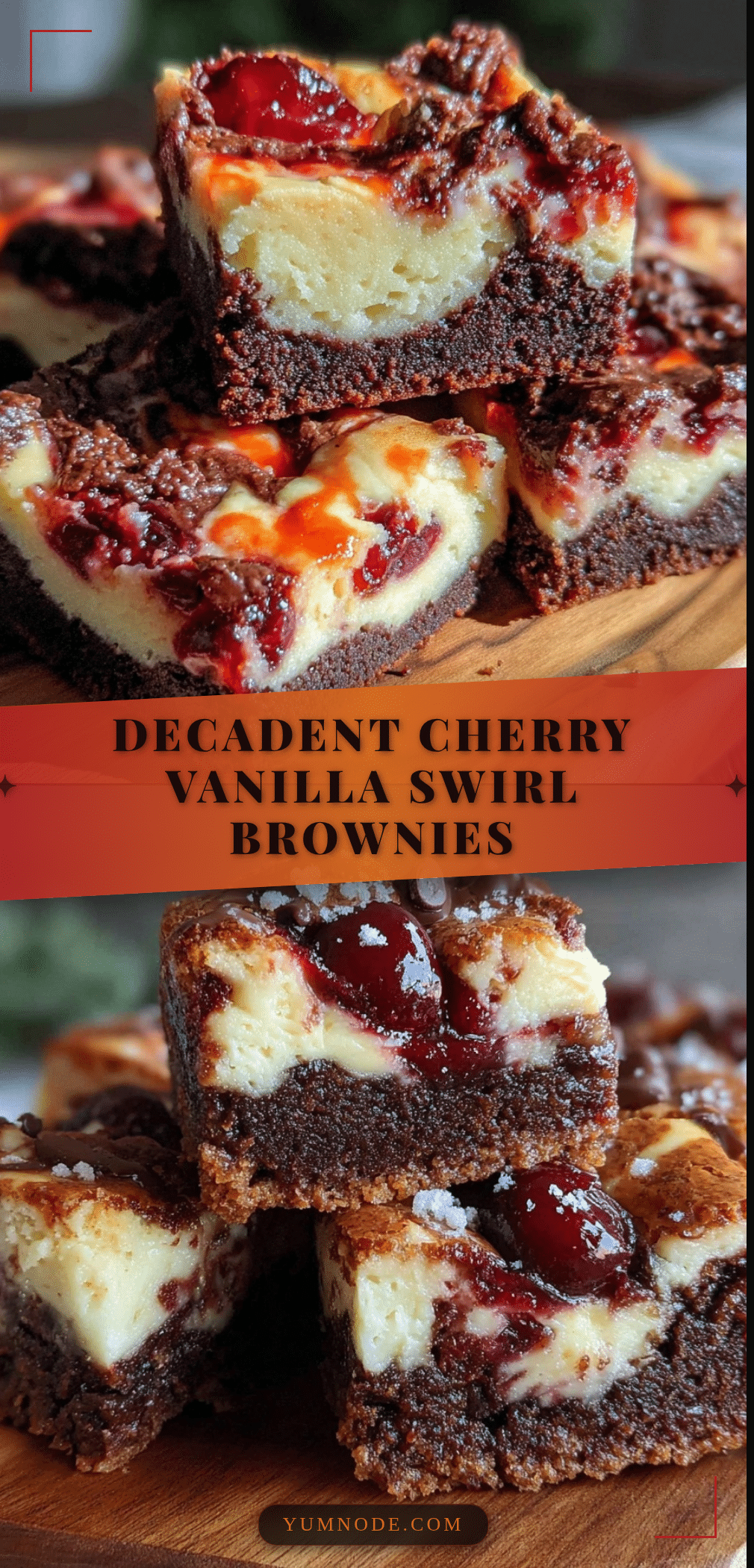 cherry vanilla cheesecake swirl brownies recipe