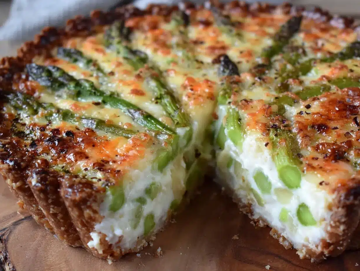 creamy asparagus and gruyère quiche preparation steps