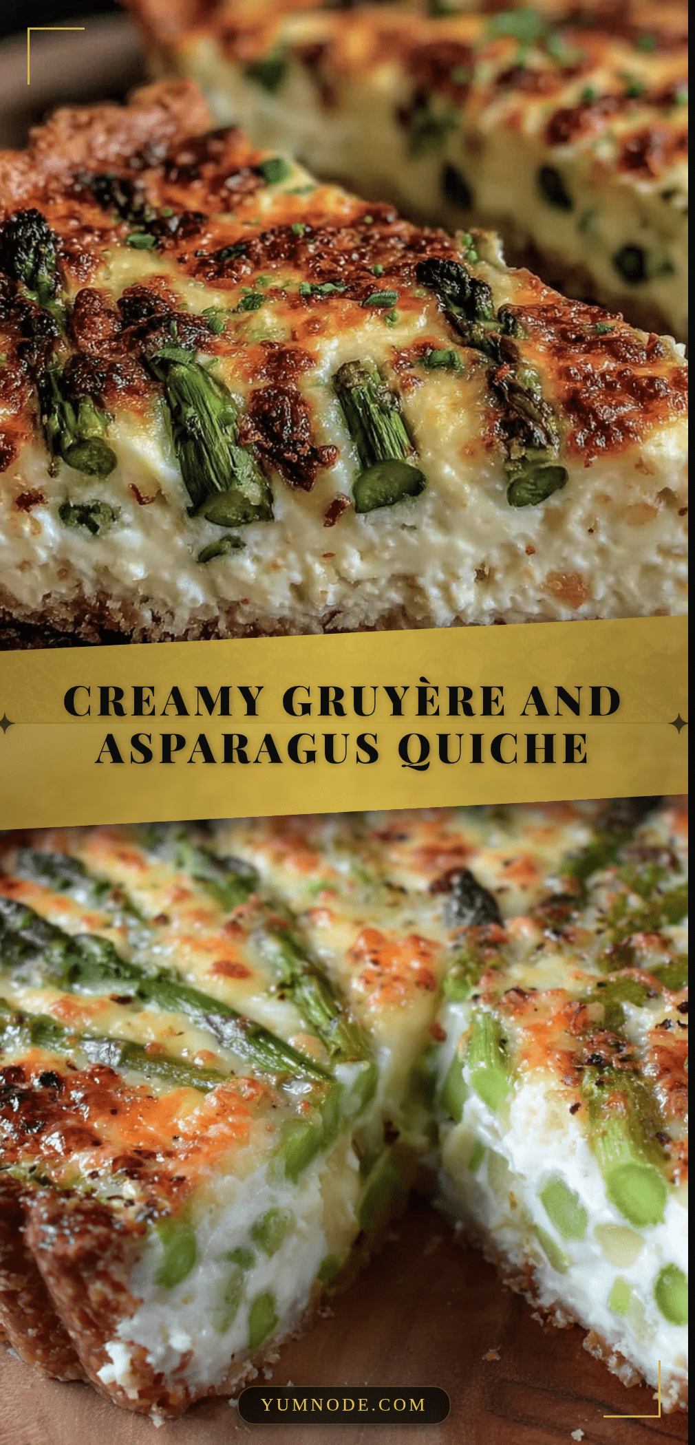 creamy asparagus and gruyère quiche recipe