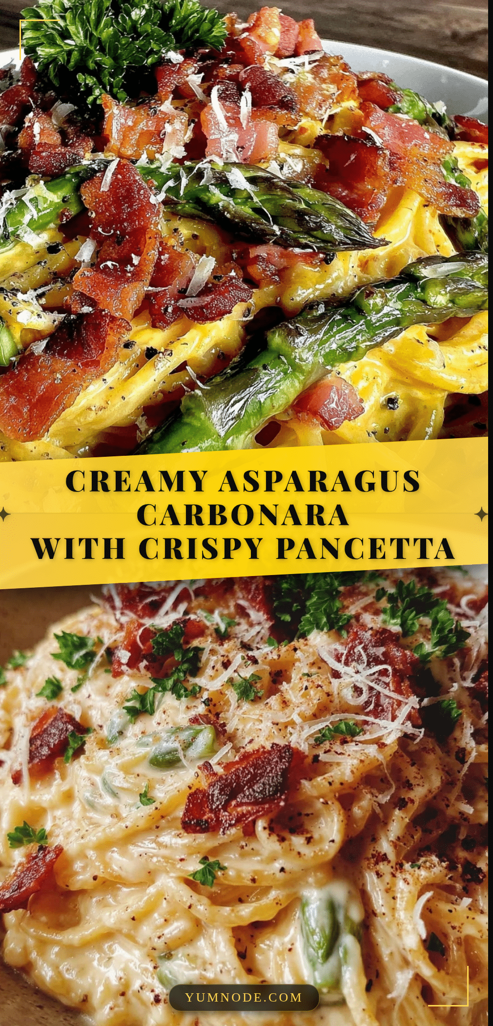 creamy asparagus carbonara recipe