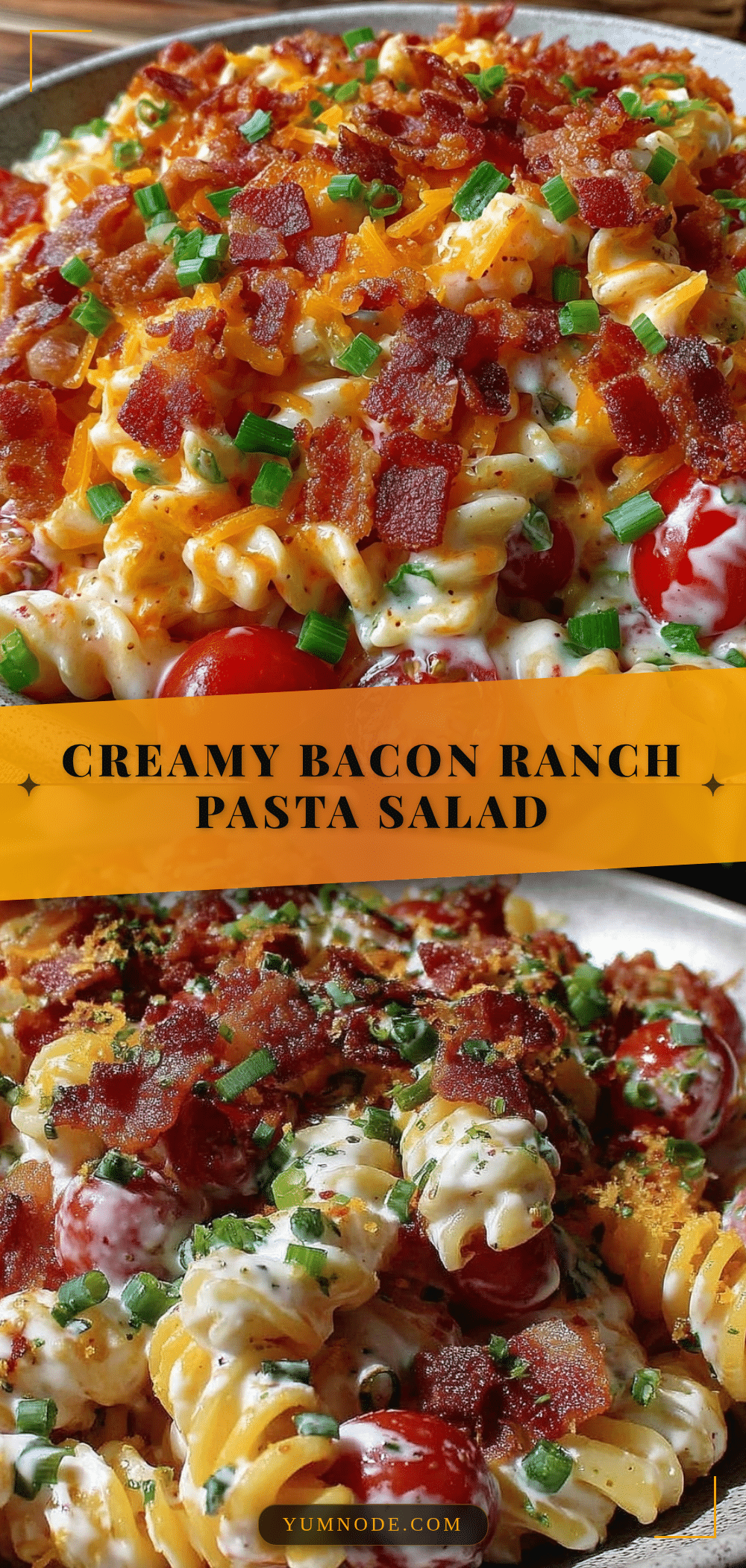 creamy bacon ranch pasta salad recipe