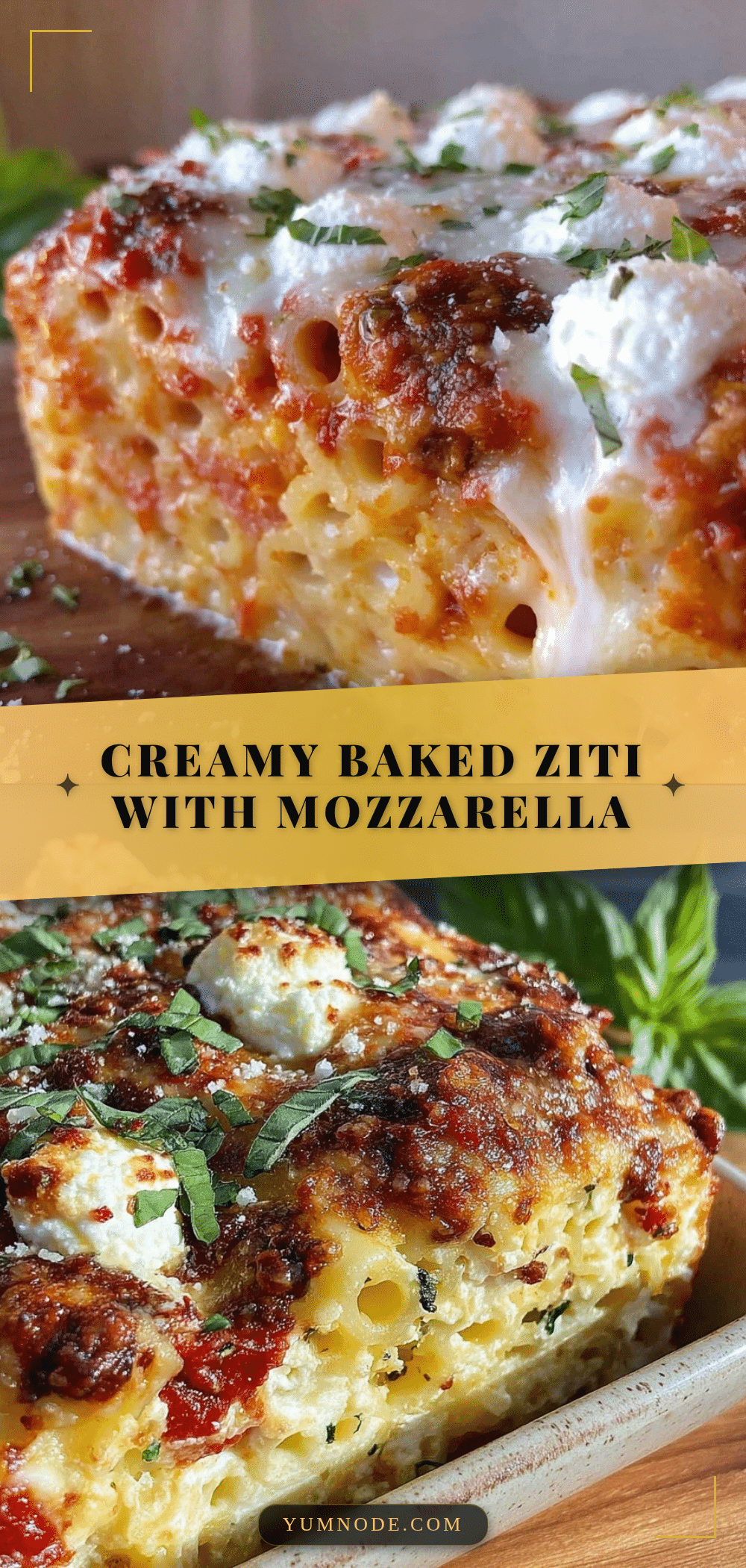 creamy baked ziti recipe