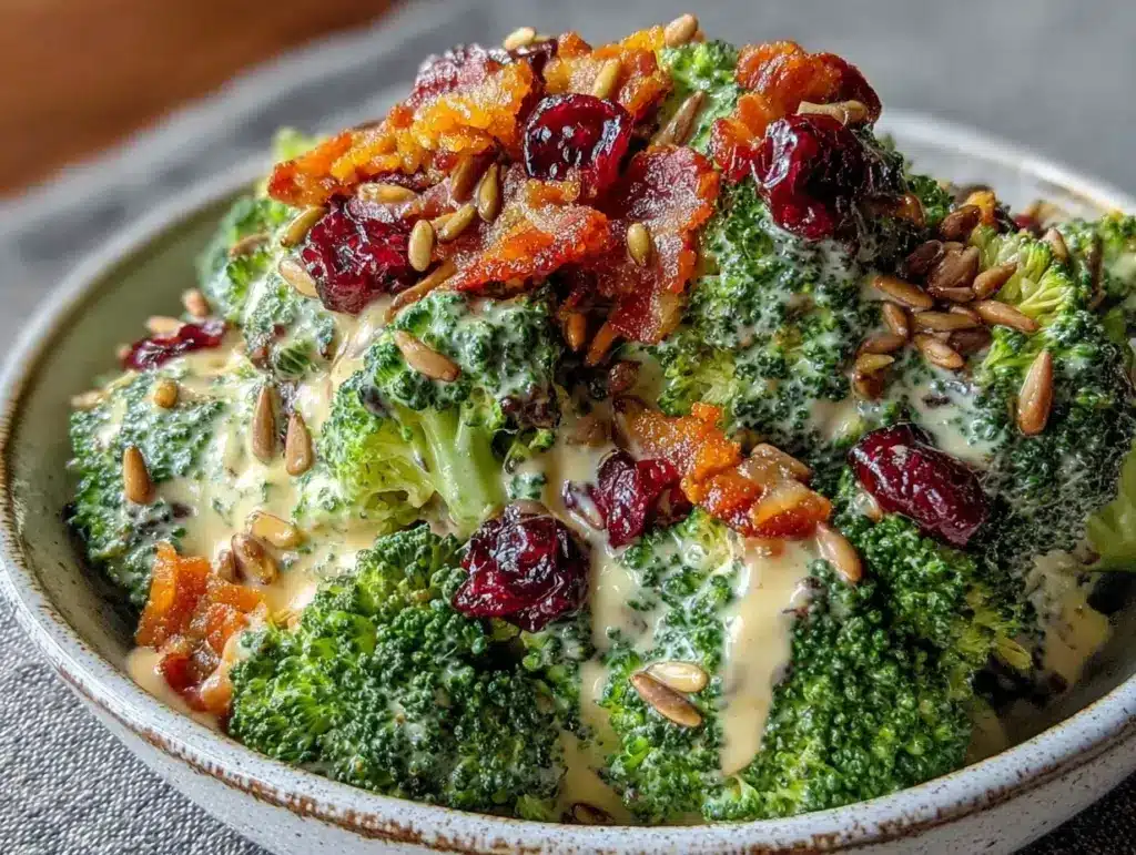 creamy broccoli salad - featured image