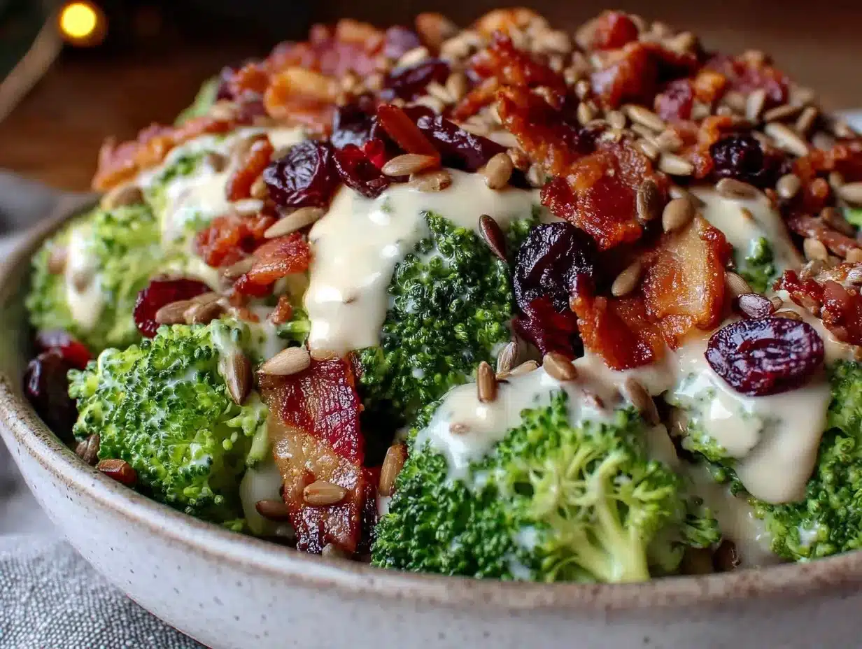 creamy broccoli salad preparation steps