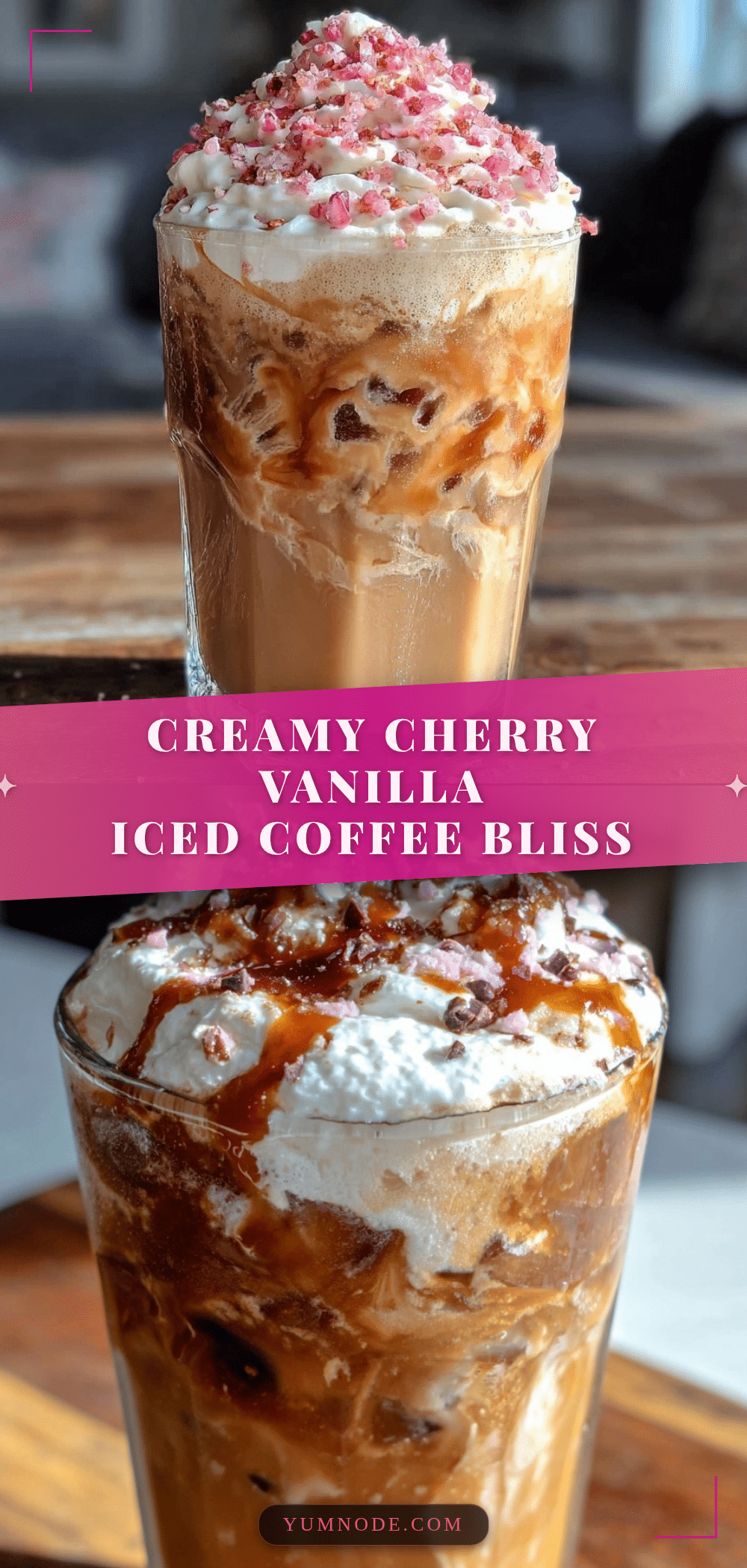 creamy cherry vanilla cold foam iced coffee recipe