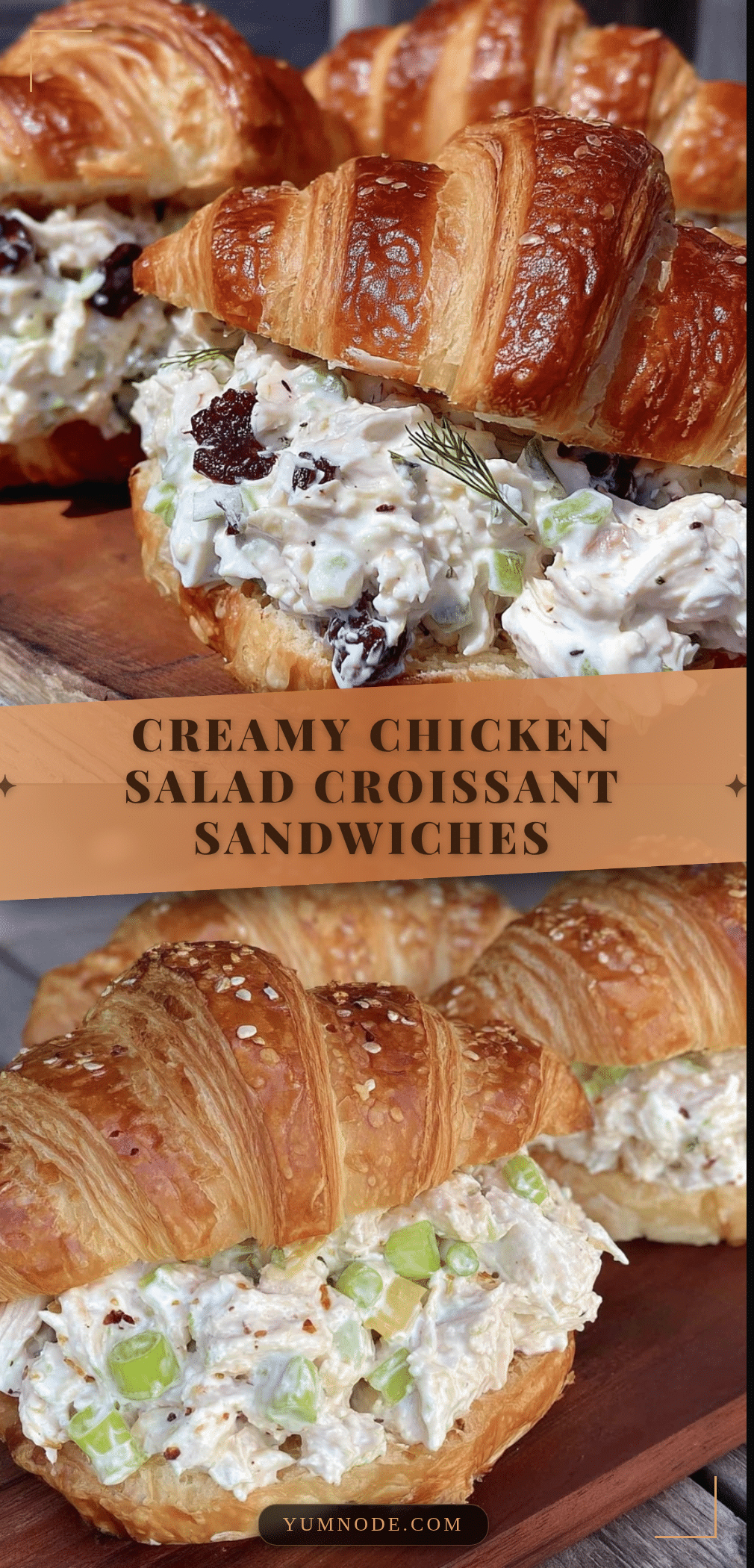 creamy chicken salad croissant sandwiches recipe