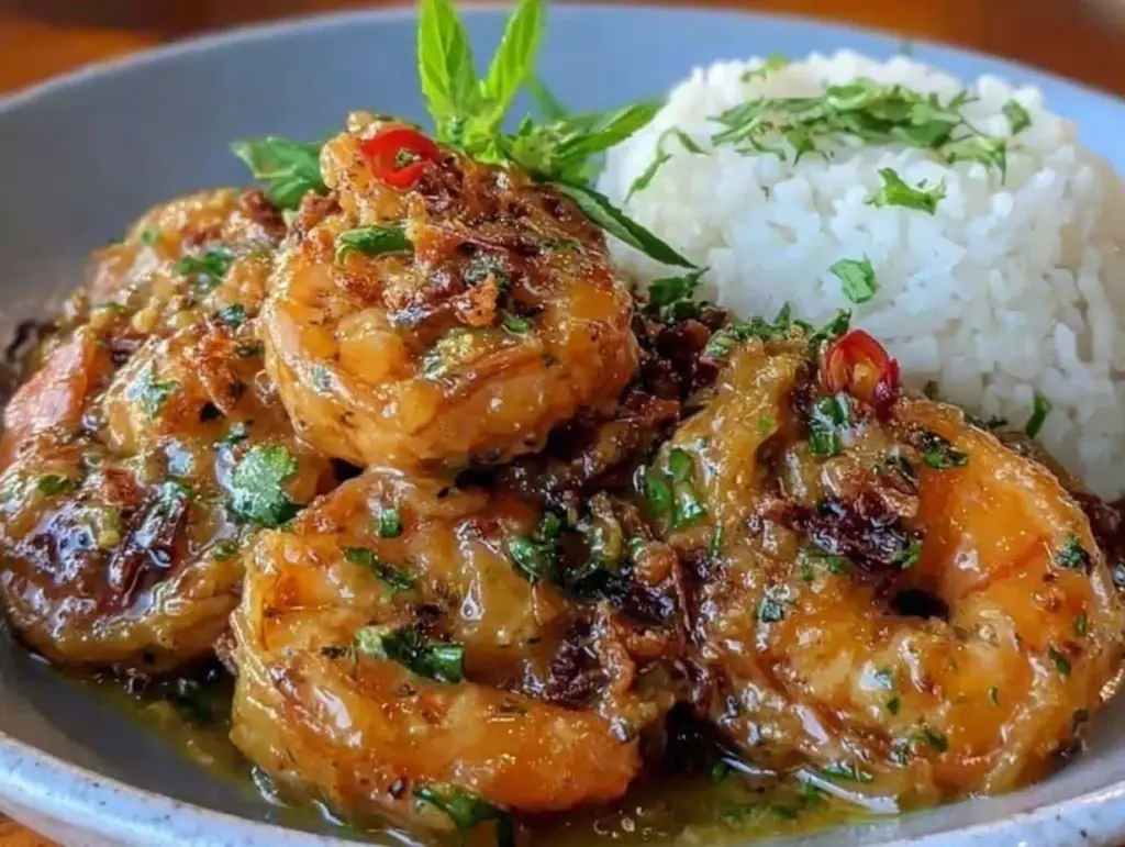 creamy coconut curry shrimp - featured image