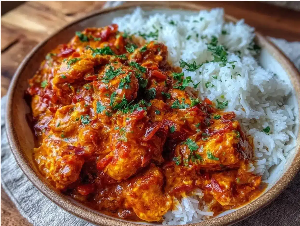 creamy crockpot chicken tikka masala preparation steps