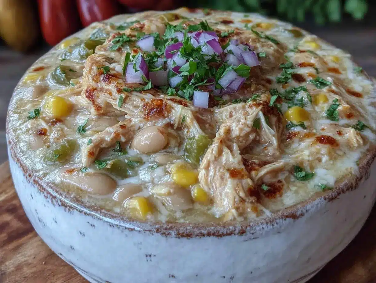 creamy crockpot white chicken chili preparation steps
