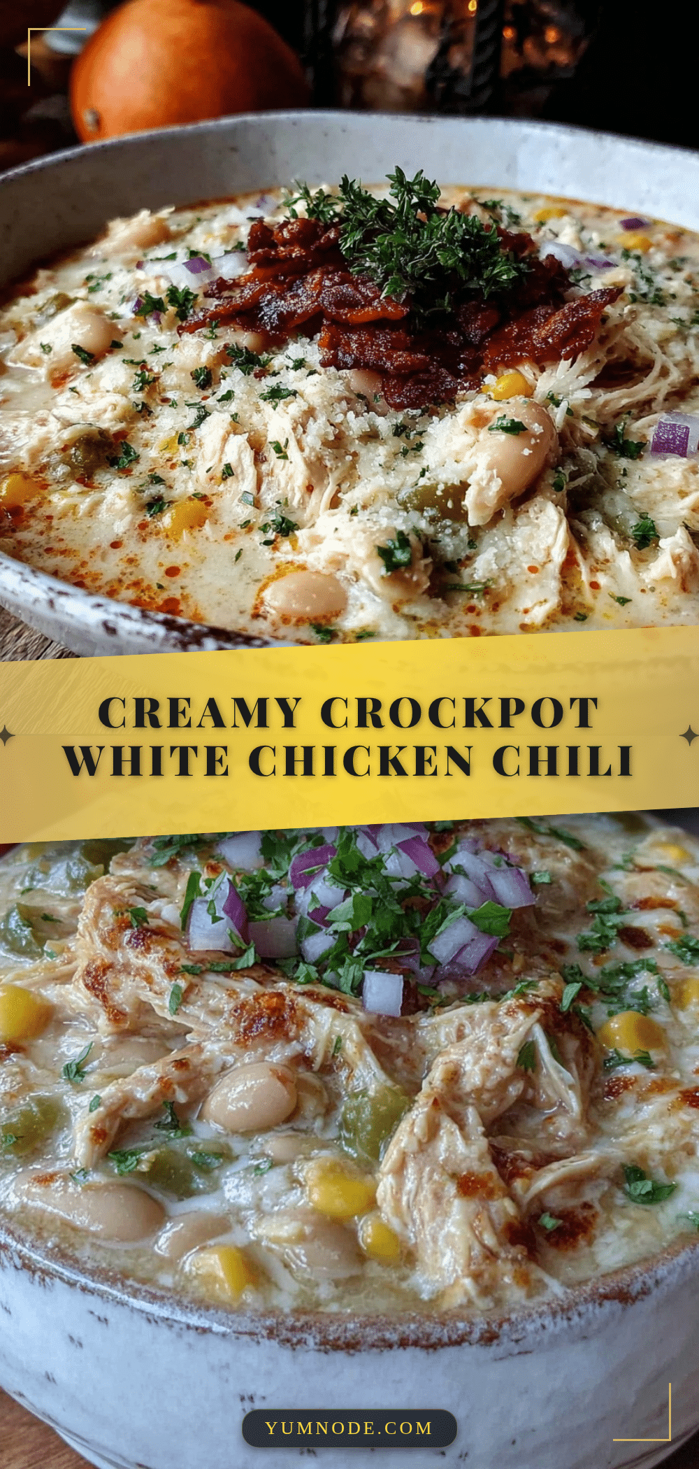 creamy crockpot white chicken chili recipe