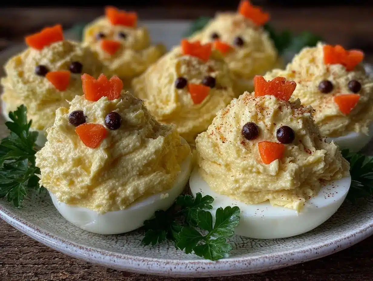 creamy deviled egg chicks preparation steps