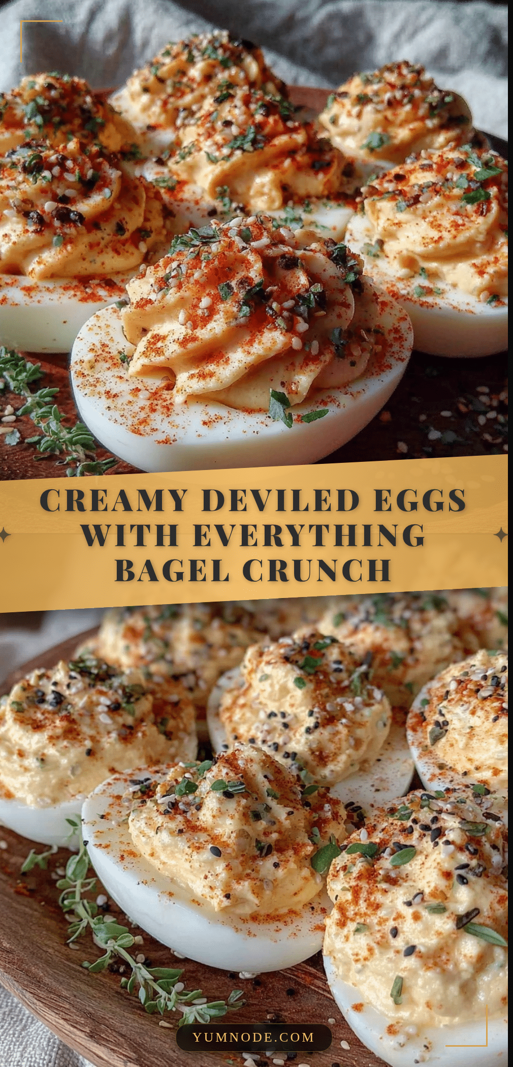creamy deviled eggs with everything bagel seasoning recipe
