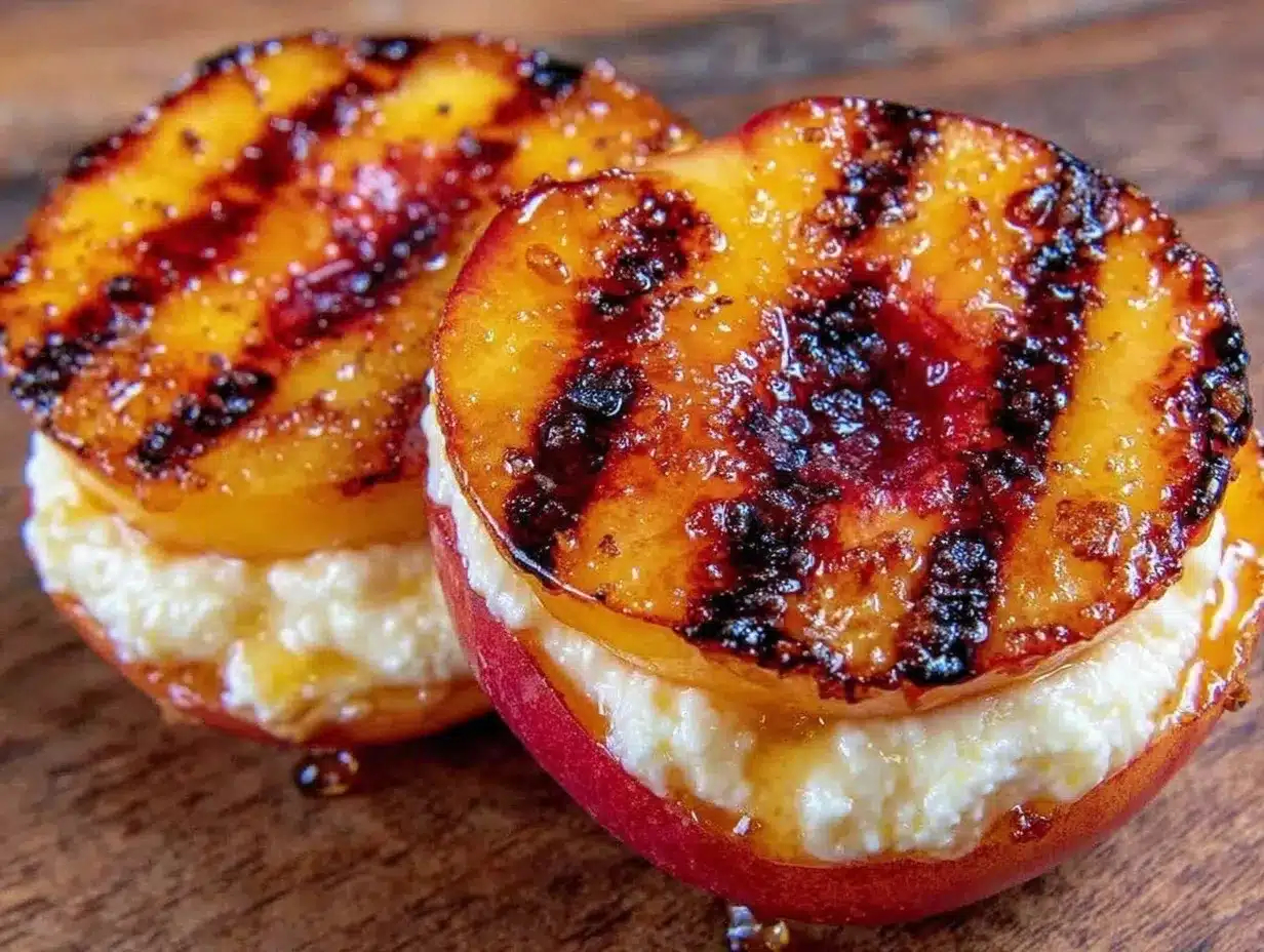 creamy grilled peaches recipe preparation steps