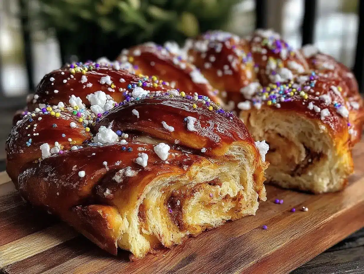 creamy king cake preparation steps