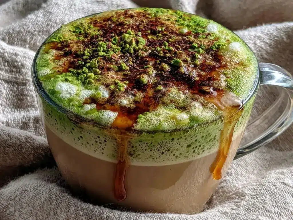 creamy matcha latte - featured image