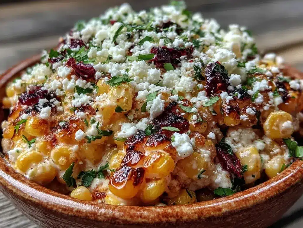 creamy mexican street corn salad - featured image