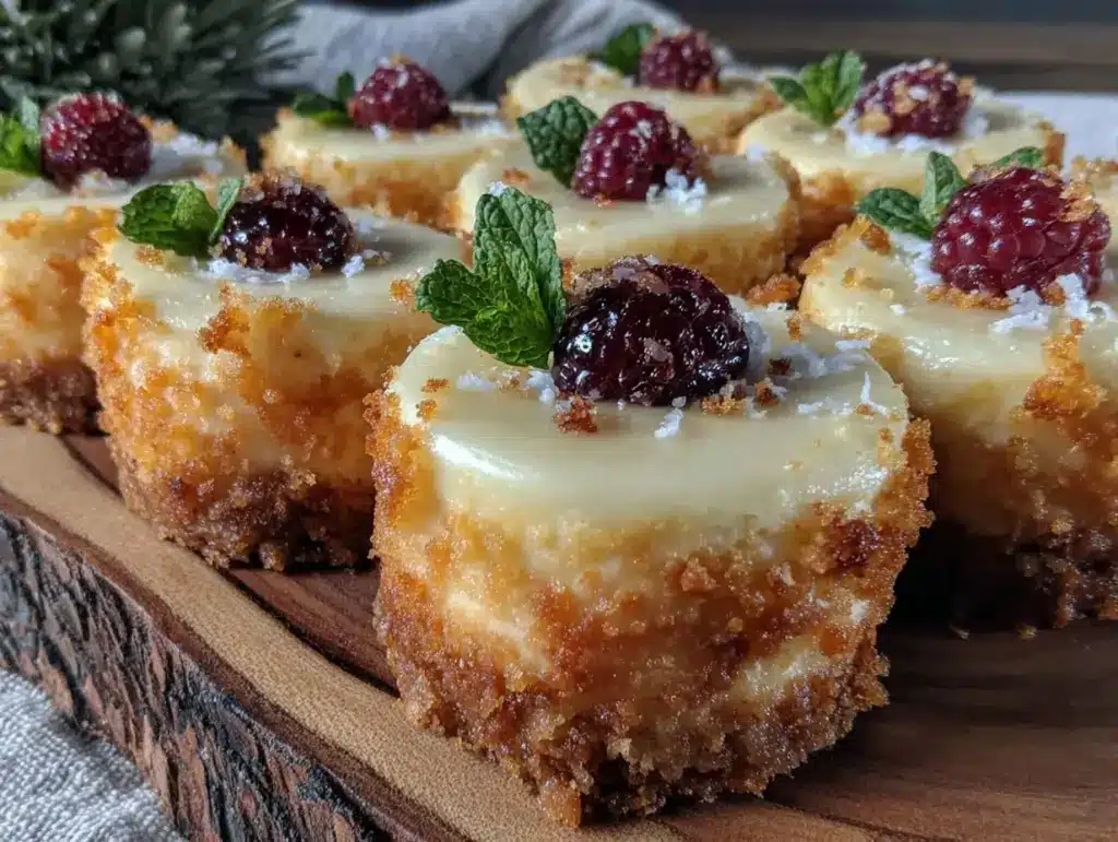 creamy mini cheesecake bites - featured image