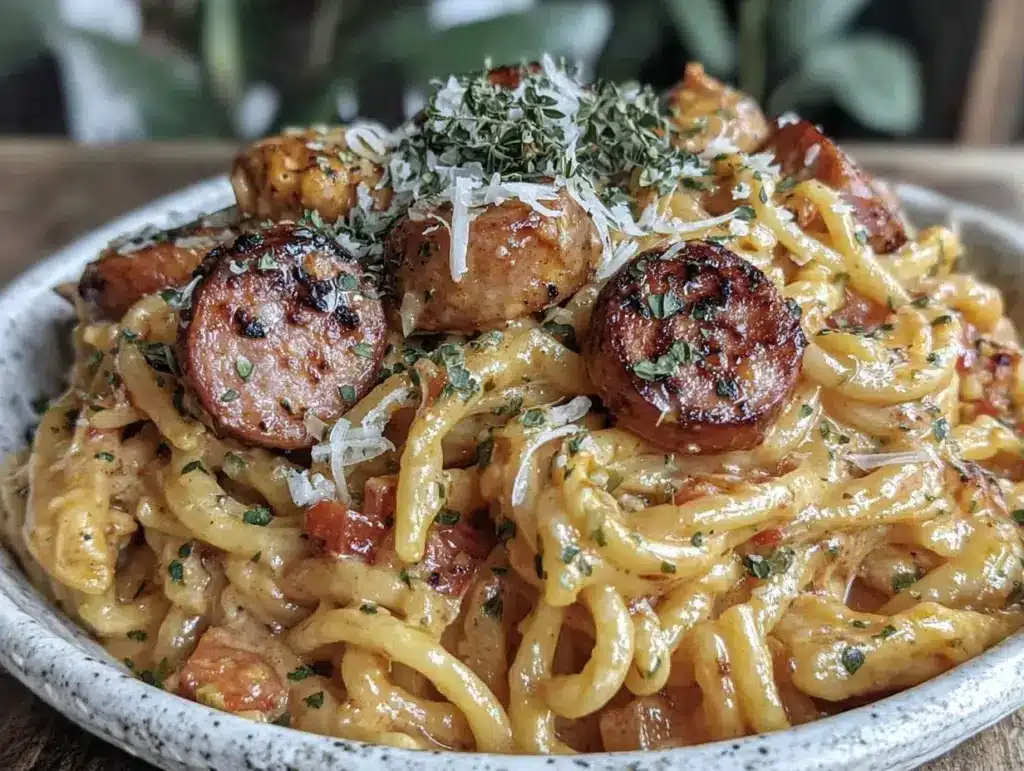 creamy one-pot cajun chicken pasta - featured image